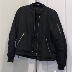 Kendall & Kylie Black Padded Bomber Jacket